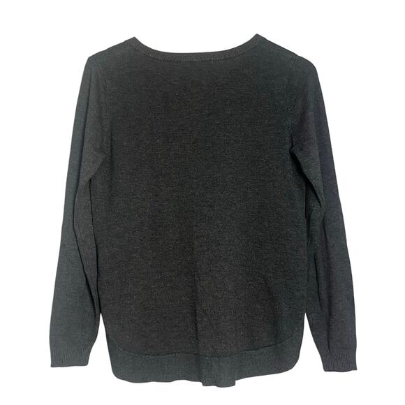 LETY & ME Lightweight Side Button Charcoal Gray Sweater/Shirt Women's Size S - Picture 6 of 6